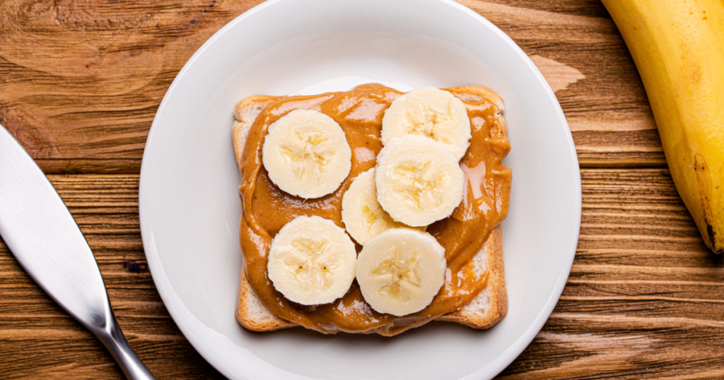 μπανάνα με αμυγδαλοβούτυρο