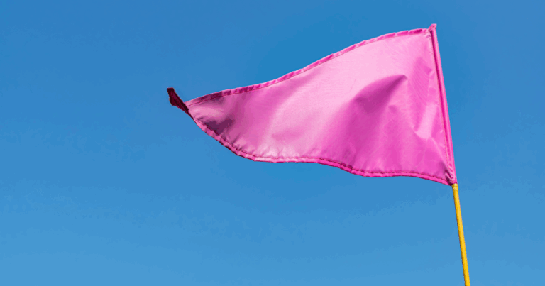 pink flags